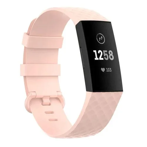 Correa Reloj TPU Fitbit Charge 4 / 3 / 3 SE 18mm Hebilla Rosa Claro (S)