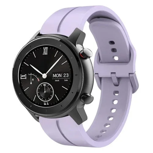 Correa Silicona Loop 20mm para Amazfit GTR 42mm (Púrpura)