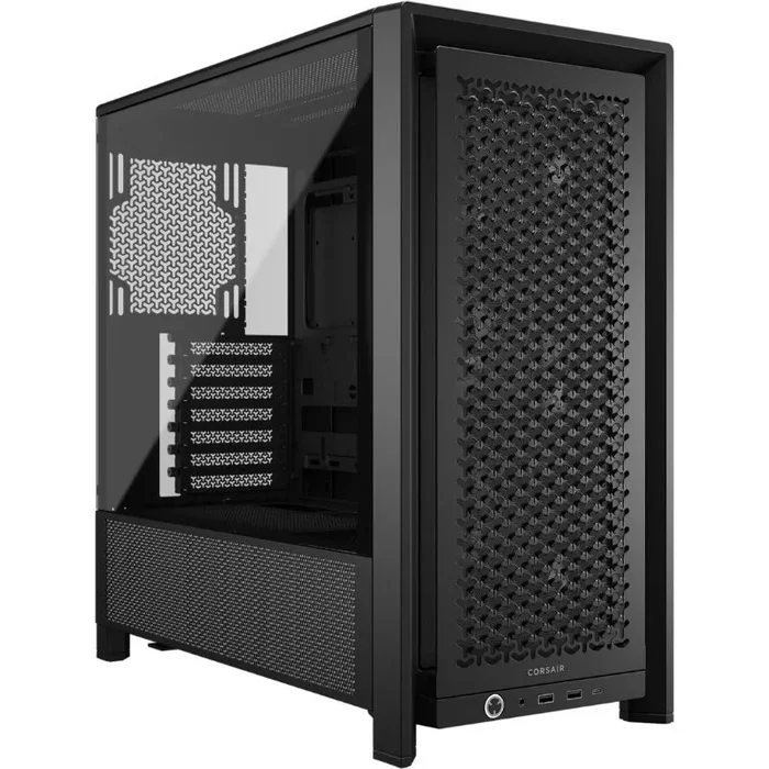CORSAIR Carcasa de PC modular de torre media de alto flujo de aire 4000D RS Frame – 3 ventiladores CORSAIR RS – Sistema de montaje de ventilador InfiniRail – Se adapta a múltiples radiadores de 360 mm