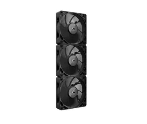 CORSAIR iCUE LINK RX120 MAX 120mm PWM Ventilador Gruesos con iCUE LINK System Hub – Alta Presión Estática – Polímero de Cristal Líquido – Rodamiento Magnético de Cúpula – Paquete Triple – Negro