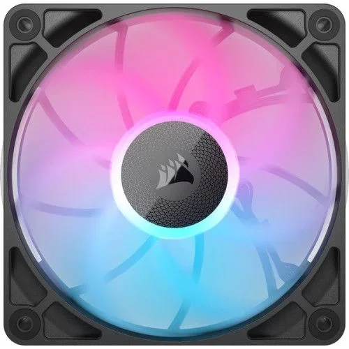 CORSAIR iCUE Link RX120 MAX RGB 120 mm PWM Ventilador Grueso – Alta Presión Estática – Rodamiento Magnético de Cúpula – Ventilador Individual – Negro