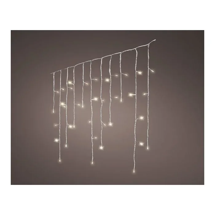 CORTINA LED ICICLE LIGHTS PARPADEANTE 5,8m 240 LEDS LUZ CALIDA