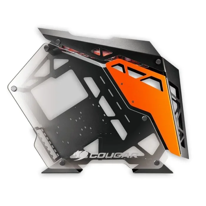COUGAR Gaming | Caja PC Gaming | Caja Conquer Aluminio + Vidrio TEMPERADO – Aluminio y Vidrio Templado – Compatible con radiador de 360 mm en la Parte Superior y 240 mm en la Parte Delantera