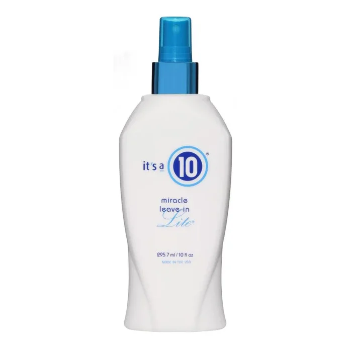 Crema sin enjuague It’s a 10 Miracle Leave-In Lite, tratamiento para el cabello, para estilizado y suavizado, 295.7 ml