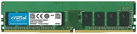 Crucial 16gb ddr4 2666 mt/s udimm 288pin dr x8 cl19 ecc
