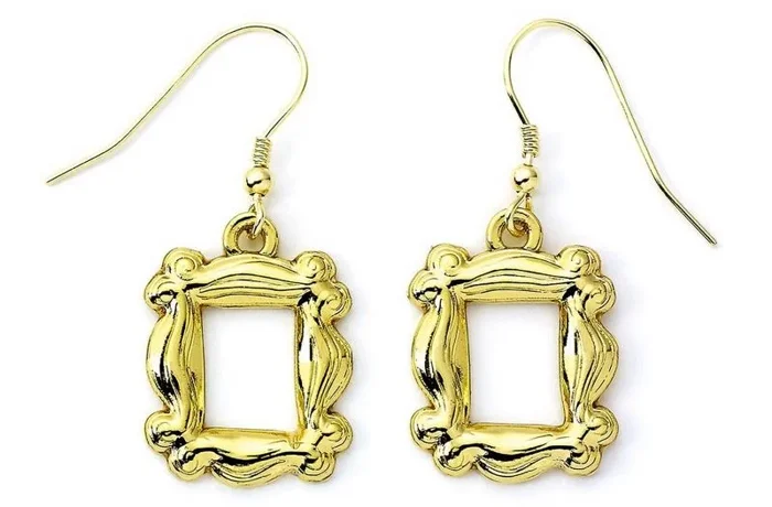 CShop 5055583432149 Pendientes con Forma de Marco de Friends, Mujer, Oro, Talla única
