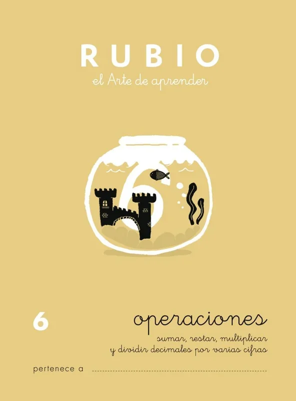 Cuadernos operaciones + problemas nº6 sumar, restar, multiplicar y dividir decimales por varias cifr