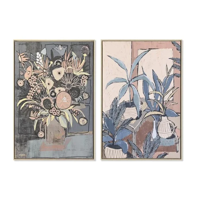 Cuadro dkd home decor escandinavo 84 x 4,5 x 124 cm (2 unidades)