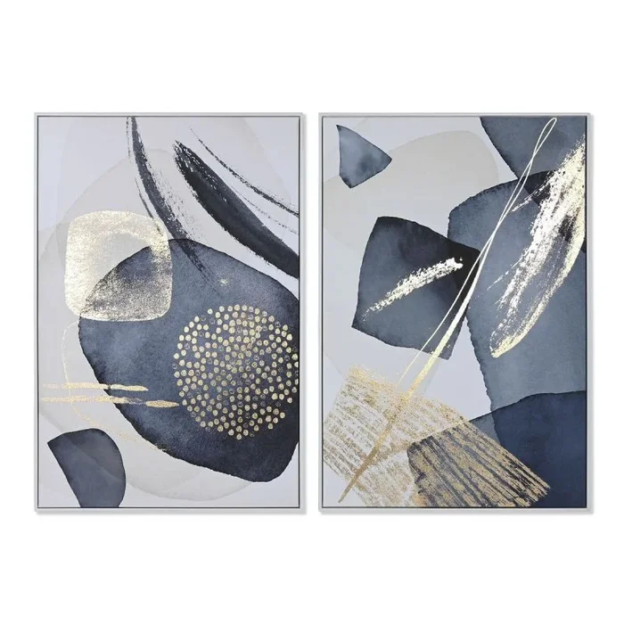 Cuadro home esprit abstracto moderno 83 x 4,5 x 123 cm (2 unidades)