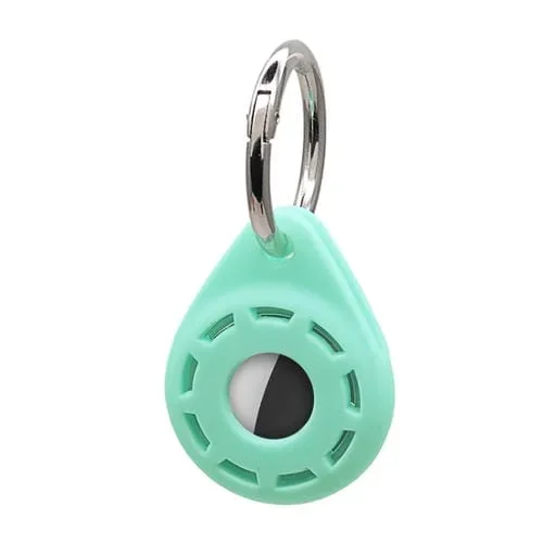 Cubierta Protectora para AirTag Gel de Sílice a Prueba de Golpes con Llave Anillo (Lago)
