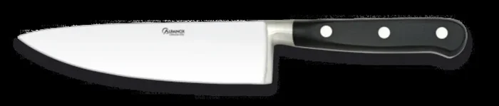 Cuchillo Cocinero Martinez Albainox con Mango de Polioximetileno de color negro y Hoja Acero Inox 15 cm, en blister de presentación 17242