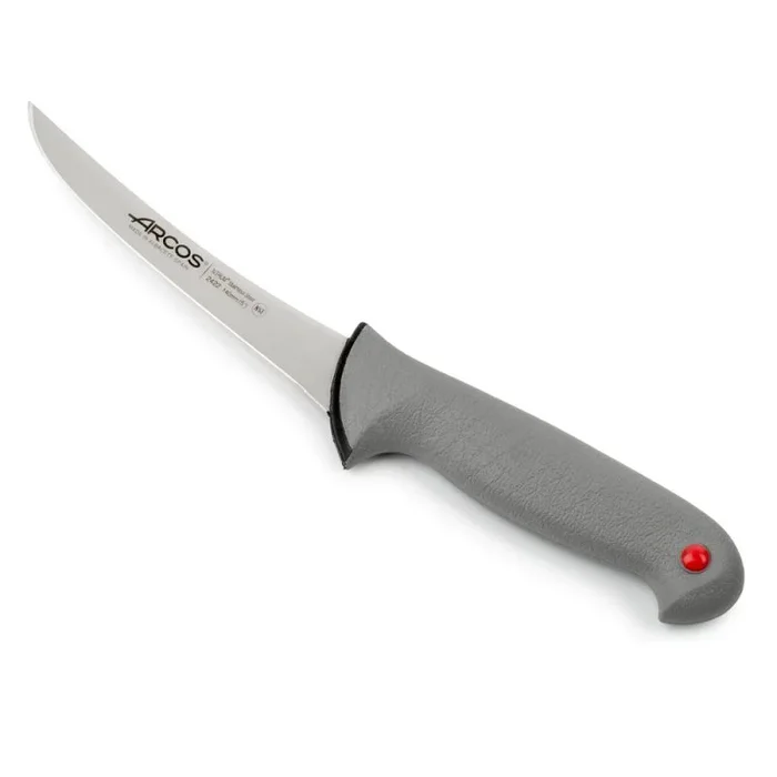 Cuchillo Deshuesador Arcos Colour – Prof 242200 de acero inoxidable Nitrum y mango ergonómico de Polipropileno y hoja de 14 cm, funda display