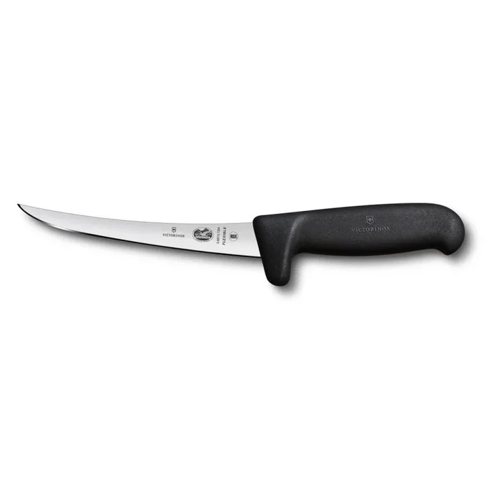 Cuchillo Flexible para Deshuesar Fibrox 15 cm, Hoja Estrecha Curva, Mango Safety Grip, Acero Inoxidable