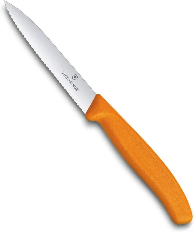 Cuchillo para verdura con sierra Swiss Classic, naranja