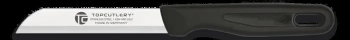 Cuchillo Pelador microfilo exclusivo Top Cutlery en Color Negro con Hoja de Acero Inox 1.4034 HRC53+-2 de 8 cm con Mango ABS