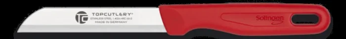 Cuchillo Pelador microfilo exclusivo Top Cutlery en Color Rojo con Hoja de Acero Inox 1.4034 HRC53+-2 de 8 cm con Mango ABS