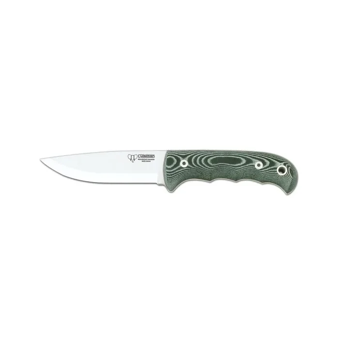 Cuchillo supervivencia Cudeman 148-V con mango micarta verde hoja de 11 cm y funda