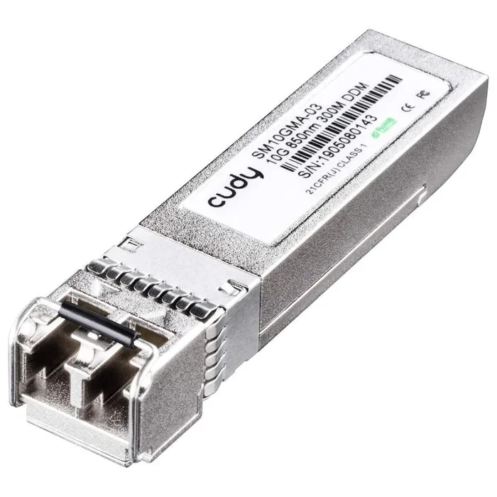 Cudy SM10GMA-03 Módulo 10G SFP +, DDM, 10Gbit / s, Interfaz LC multimodo, Longitud de Onda de 850 NM, hasta 300 m de Distancia