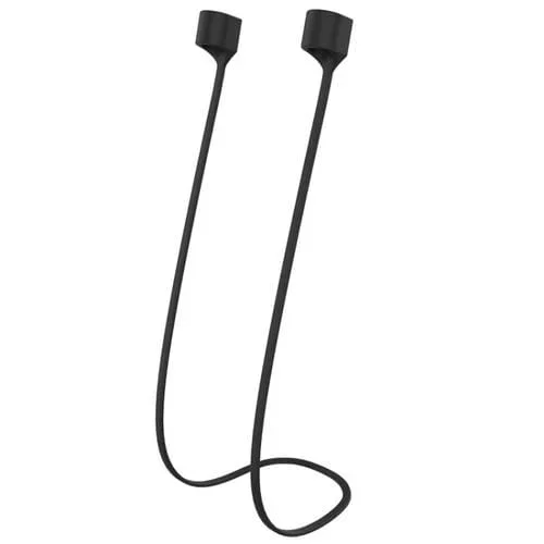 Cuerda Antipérdida Para Auriculares Bluetooth Airpods Pro 2 Cordón De Silicona Magnético (Negro)