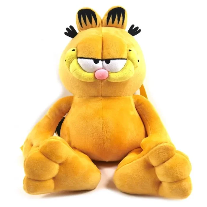 CyP Brands Garfield – Mochila Infantil, Diseño Cuerpo de Garfield Peluche, con Cintas Ajustables y Desmontables, Color Naranja, Producto Oficial
