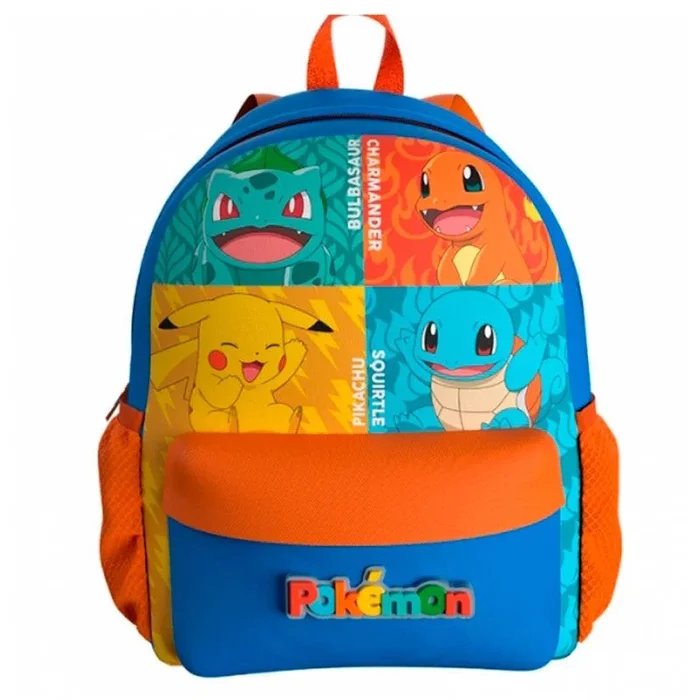 CyP Brands-Pokémon- Mochila, Starters, Mochila escolar, Mochila juvenil, Material escolar,Backpack, Multicolor, Producto Oficial