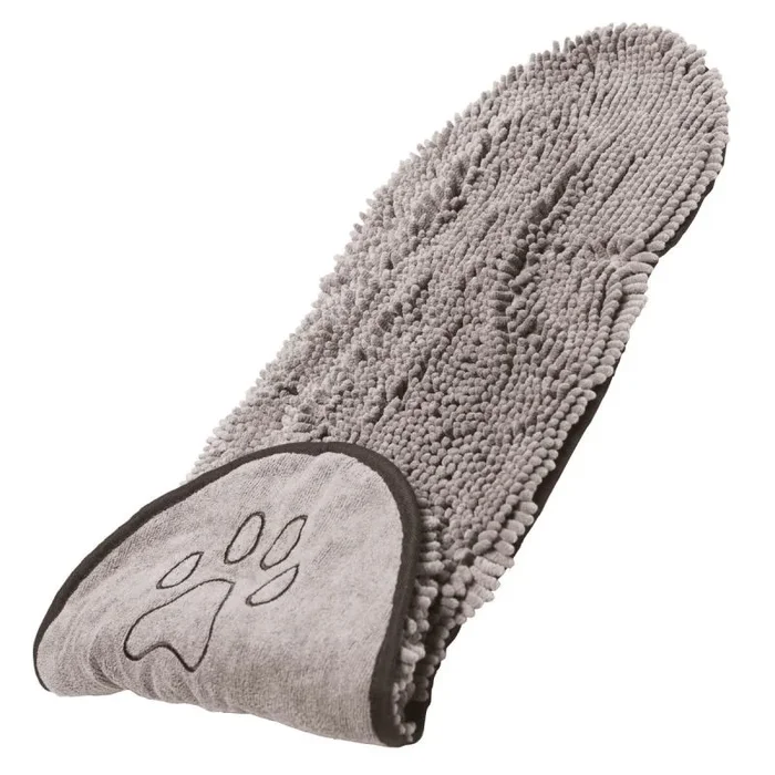 D.GS Pet Products 849670006369 accesorio de baño para mascota 1 pieza(s) Gris Microfibra Perro Toalla de baño