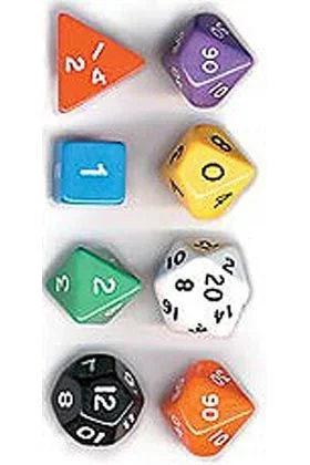 Dados opacos 20 caras (50 unids.)