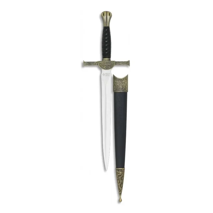 Daga TOLE10 de colección, total 30 cm, hoja de 18,8 cm de acero inoxidable, vaina y mango de zamak y plástico, 32190