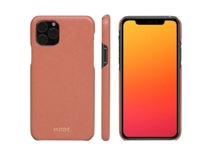 dbramante1928 London – Funda de Piel de Grano Completo | Compatible con iPhone 11 Pro MAX | Rusty Rose