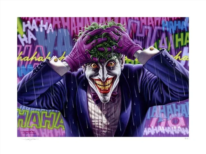 Dc comics litografia the joker: last laugh 46 x 61 cm – sin marco