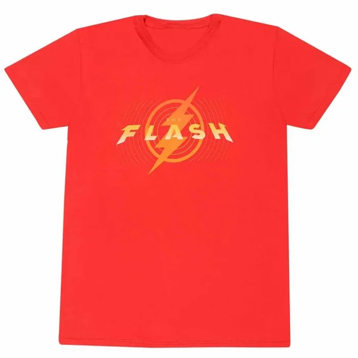 Dc the flash movie – logo (unisex red t-shirt) large