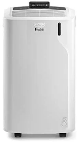 De’Longhi Pinguino PAC EM82 – Aire acondicionado portátil para habitaciones de hasta 80 m³, 9.400 BTU/h, 2,4 kW, 63 dB, función deshumidificador, clase energética A, temporizador 24h, color blanco