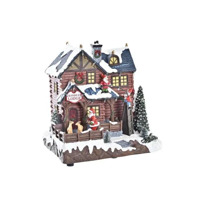 Decoración dkd home decor movimiento luz led musical multicolor resina 25,5 x 21 x 25 cm (3 unidades)