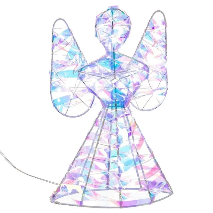 Decoración Luminosa Plateado Ángel 16 x 9 x 25 cm – Marca: BigBuy Home – EAN: 8445147235601