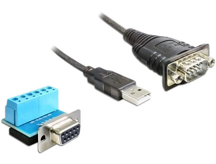 DeLOCK 62406 cable de serie Negro 0,82 m USB tipo A DB-9