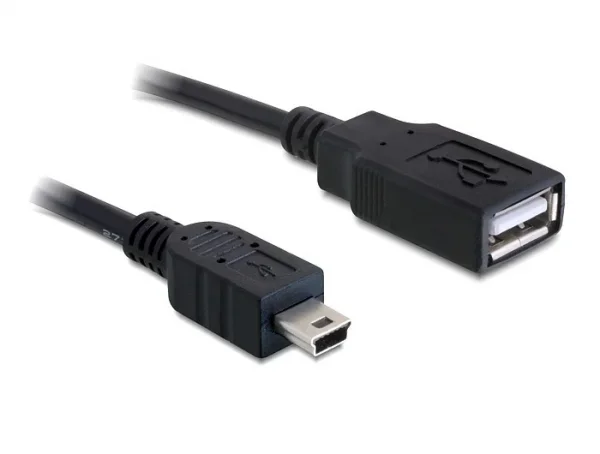 DeLOCK 82905 cable USB USB 2.0 0,5 m USB A Mini-USB B Negro