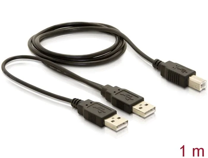 DeLOCK USB-B/USB-A Cable cable USB 1 m USB B USB A Negro