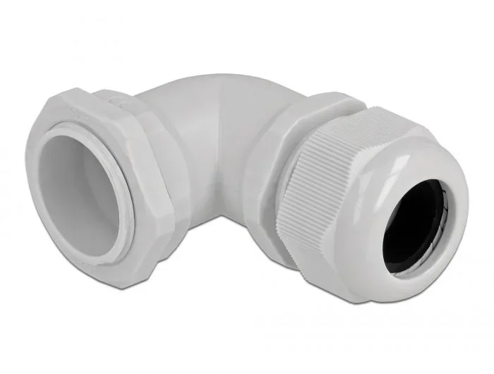Delock Wentronic PG29 – Racodado de Cable (ángulo de 90º, PG29), Color Gris