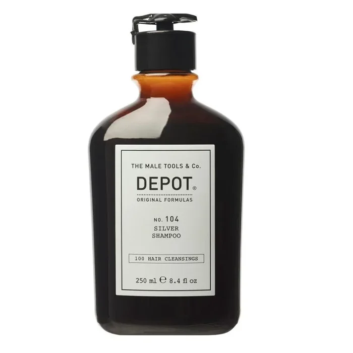 Depot 100 Hair Cleansing No. 104, champú para neutralizar tonos amarillos, complejo botánico, 250 ml, tratamiento capilar