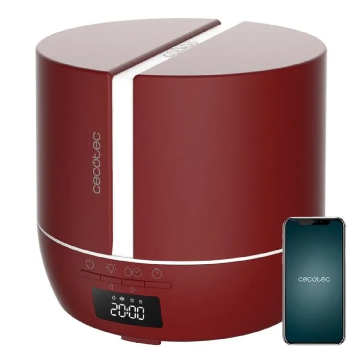 Difusor de aromas con 500 ml de depósito, pantalla, altavoz y control por bluetooth.