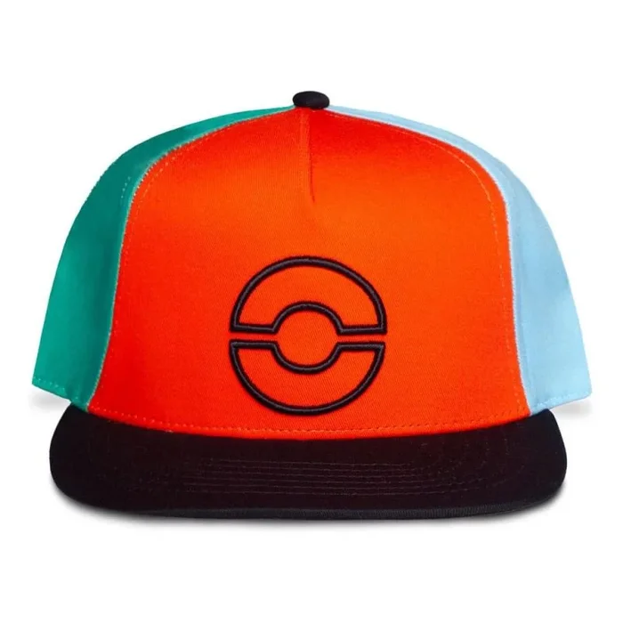 Difuzed Pokemon Pokeball Logo Snapback Gorra de béisbol, talla única, rojo, Talla única