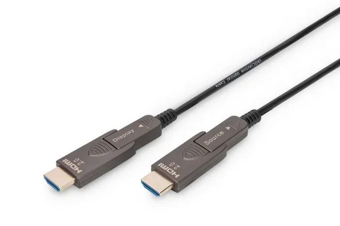 Digitus Cable de fibra óptica híbrido 4K HDMI AOC con 15m conector desmontable