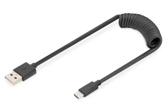 Digitus Cable en espiral USB 2.0 – USB-A a USB-C