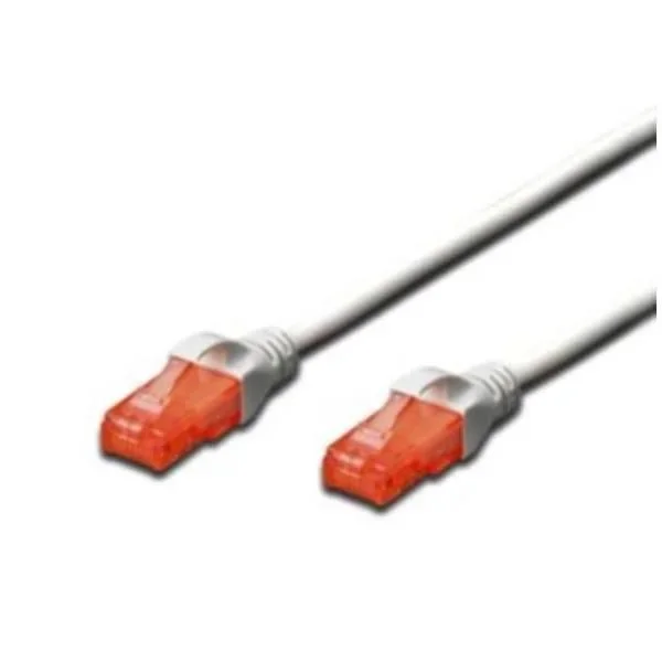 DIGITUS Cable LAN Cat 6 – 5m – Cable de red RJ45 – UTP sin apantallar – Compatible con Cat-6A y Cat-5e – Gris