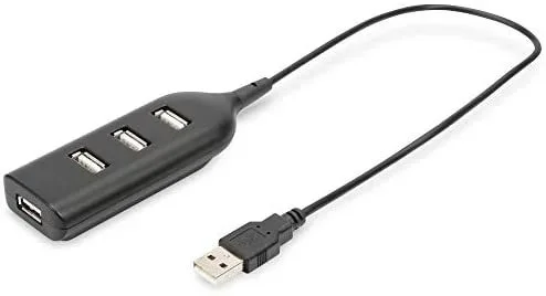 Digitus Concentrador USB 2.0, 4 puertos