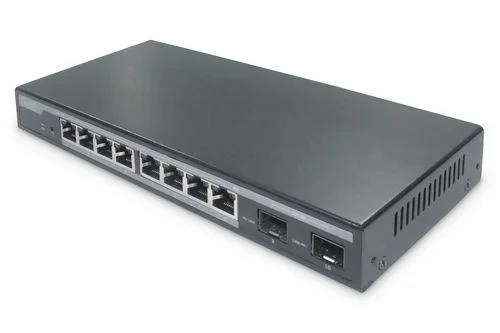 Digitus Conmutador Gigabit PoE de 8 puertos gestionado L2 + 2 SFP