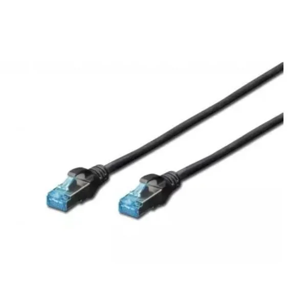 Digitus – Juego de 3 cable patch RJ45 PVC AWG 26/7 CAT 5E SF/UTP blindado BT Azul 1 m negro