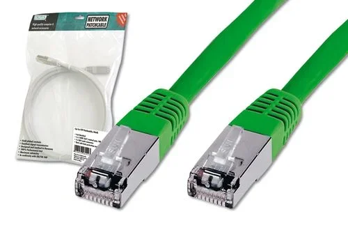DIGITUS Ligawo – Cable de pares trenzados (cat. 5e, 10 m, apantallamiento SF-UTP, cobre y PVC, color verde)