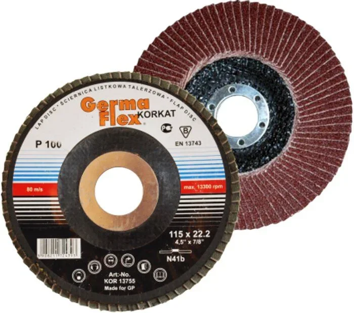Disco abrasivo de listones 115mm P36, ideal para lijado grueso en superficies duras, alta durabilidad, rendimiento excepcional, perfecto para trabajos de remoción y preparación.