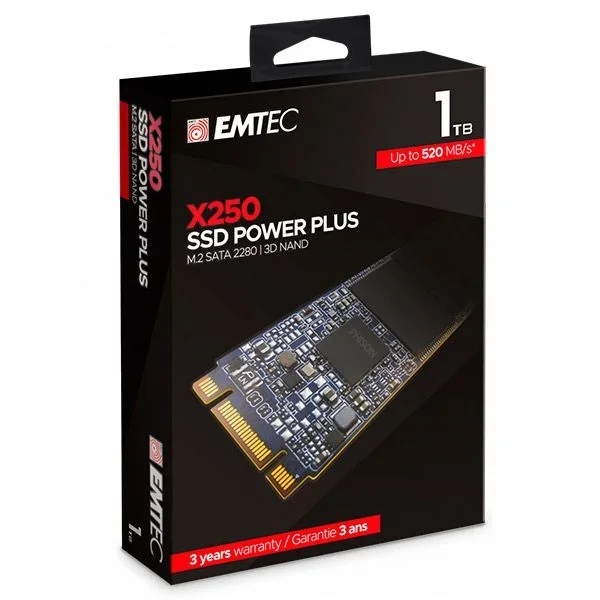 Disco m.2 sata3 1tb emtec power plus x250 (500mb/s escritura) ecssd1tx250